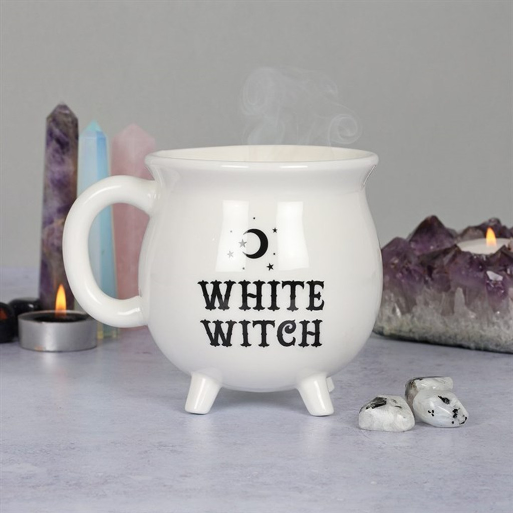 Cauldron White Witch Mug