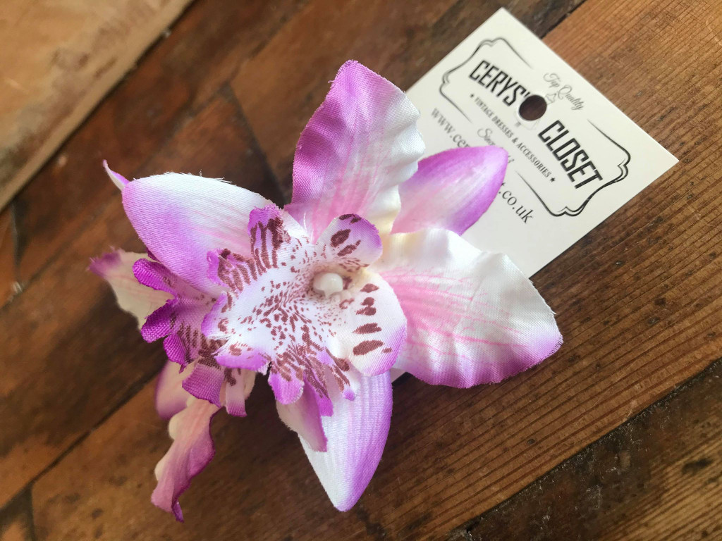 Double Lily Hair Flowers with Crocodile Clip - Light Purple