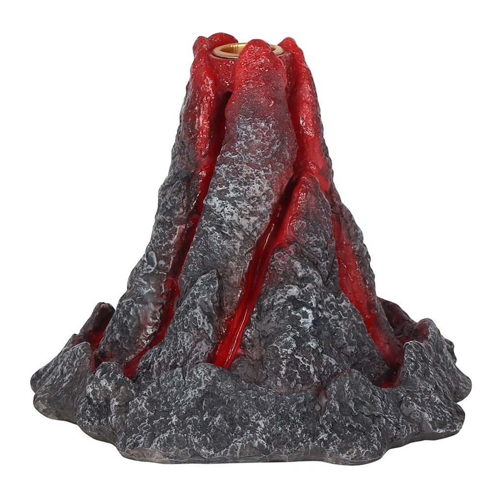 Backflow Incense Burner - Lava Spewing Erupting Smoking Volcano with Cascading Smoke 