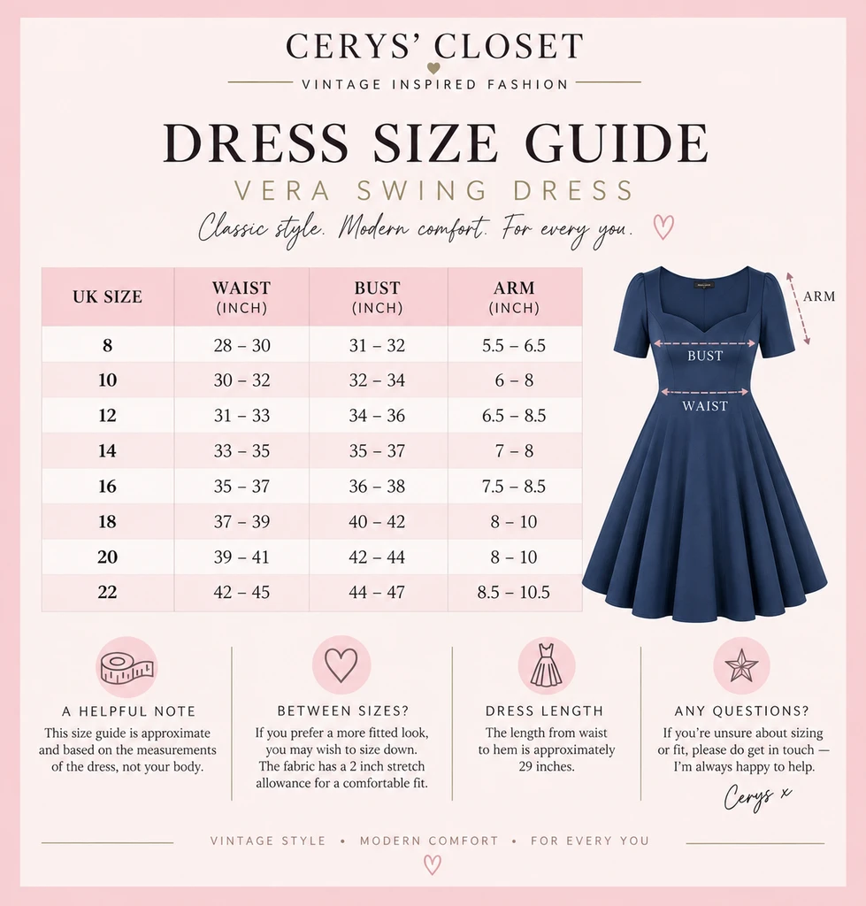 Navy Vera 50s Vintage Inspired Sweetheart Swing Dress