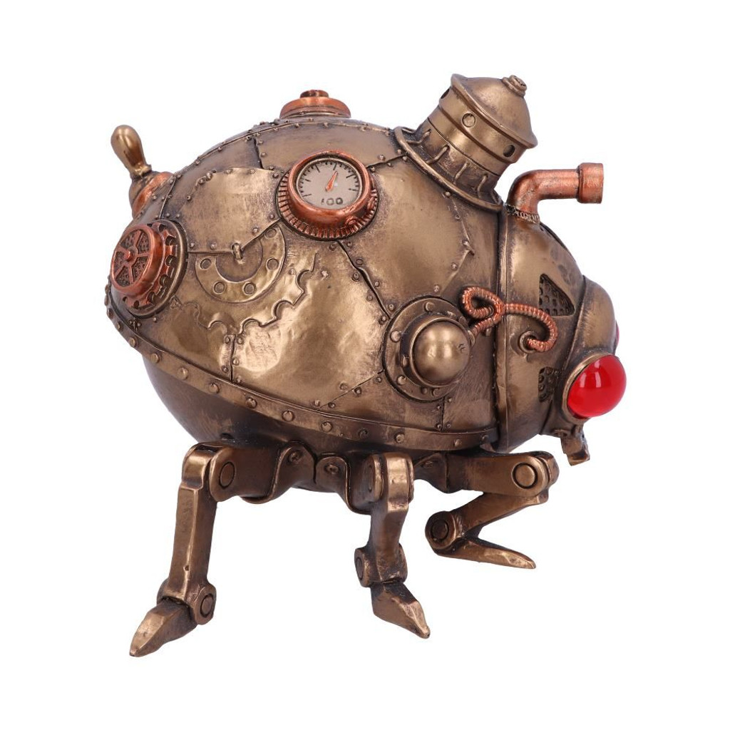 Bronze Effect Steam Punk Ladybird Bug with Gauges, Pipes and Gears