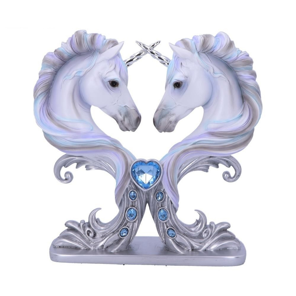 Pure Affection Baroque Unicorn Bust Figurine with Jewel Insets