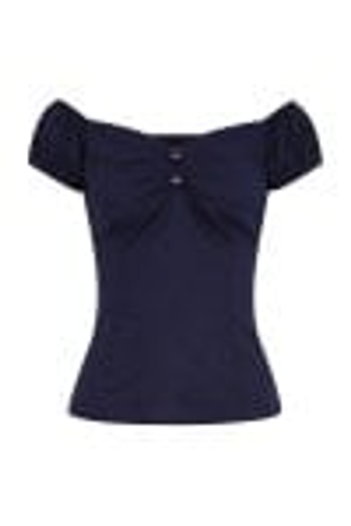 SALE - Collectif Dolores Doll Top Navy SIZE 6 ONLY