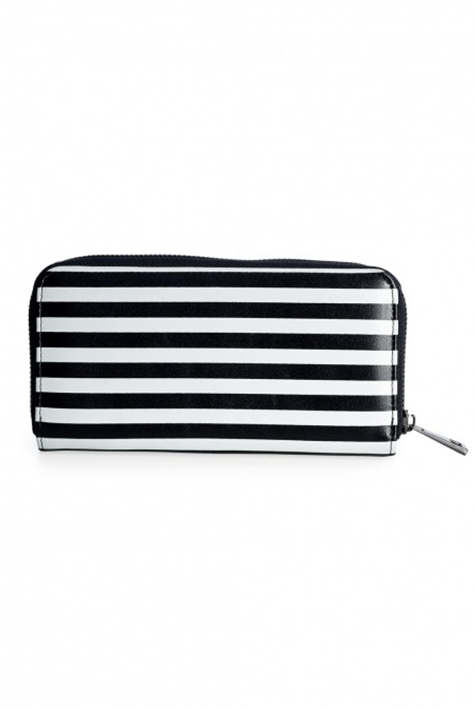 I Just Want To Give You The Creeps Black and White Stripe Purse