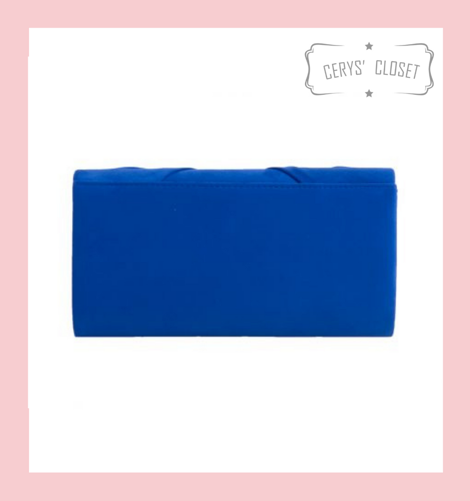 Faux Suede Front Knotted Envelope Clutch Bag with Chain Shoulder Strap - baby Pink