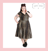 Hell Bunny Panthera Leopard Print 50s Vintage Inspired Swing Dress at Cerys' Closet