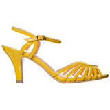 40s and 50s Vintage Inspired Peep Toe Sandals- Yellow