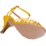 40s and 50s Vintage Inspired Peep Toe Sandals- Yellow