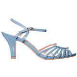 40s and 50s Vintage Inspired Peep Toe Sandals - Blue