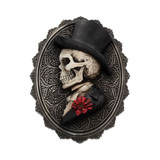 WALL MOUNTABLE OR FREESTANDING DAY OF THE DEAD SKULL CAMEO PLAQUE  - Male