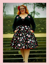 Hell Bunny Viva Las Vegas Playing Card 50s Vintage Inspired Swing Dress