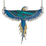 Paua Shell Flying Parrot Necklace Mccaw Paua Shell Flying Parrot Necklace Mccaw