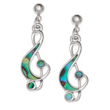 Treble Clef Earring Set Paua Shell 