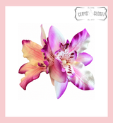Light purple double lily vintage hair flower clip