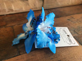 Blue double lily vintage , rockabilly hair flower clip