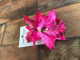DOUBLE LILY HAIR FLOWERS WITH CROCODILE CLIP - Hot Pink