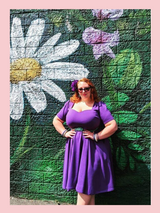 50s Vintage Inspired Vera Sweet Heart Swing Dress by Cerys' Closet in Purple