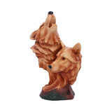 Natural Call Howling Wolf Wood Effect Bust
