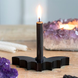 Black and White Bat Shaped Candle Holder