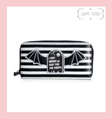 I Just Want To Give You The Creeps Black and White Stripe Purse