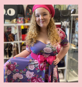 LIMITED EDITION PRINT 50s Vintage Inspired Vera Sweet Heart Swing Dress by Cerys' Closet - Purple Floral