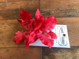 Red double lily vintage hair flower clip