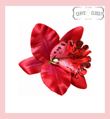 Red single lily vintage hair flower clip