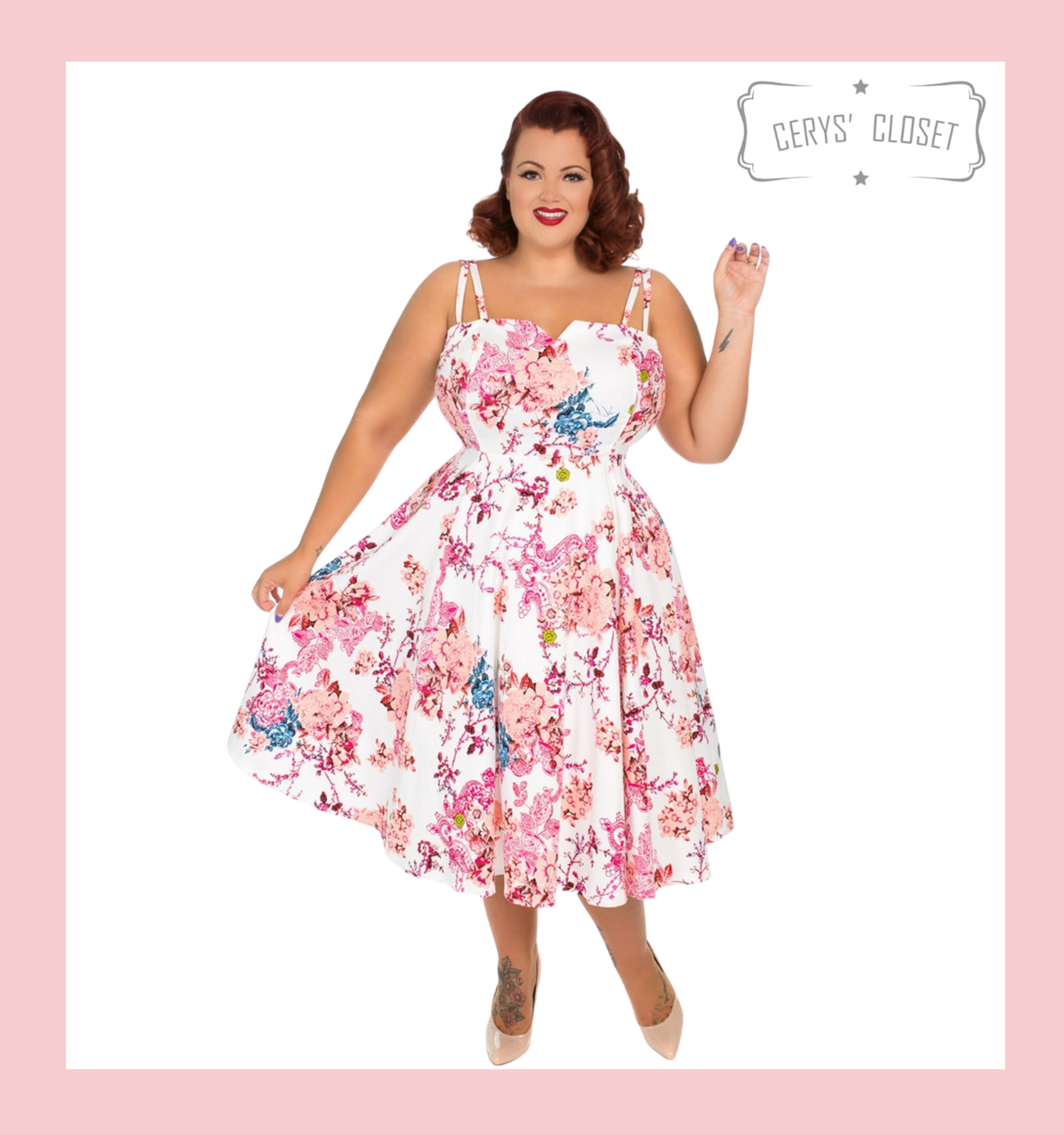 pink 50's dress