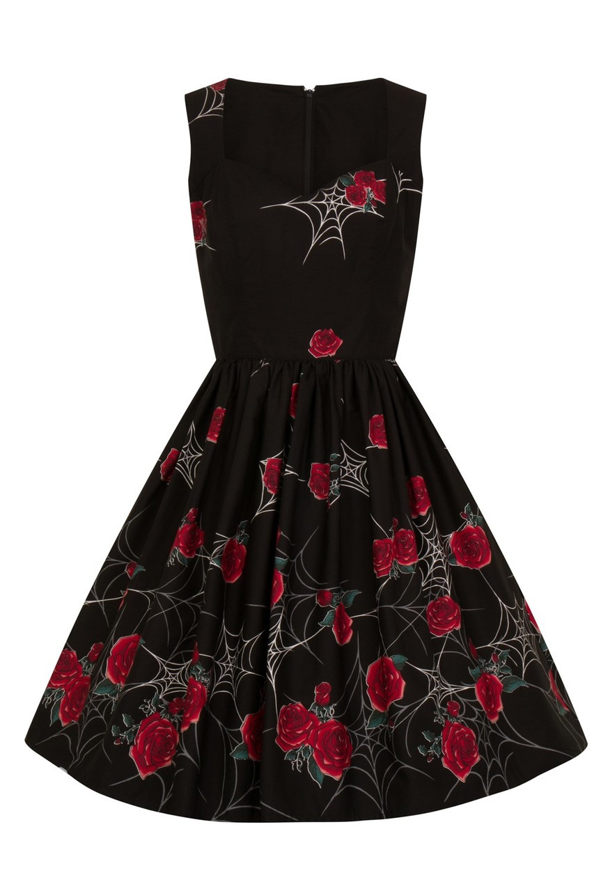 Hell Bunny Sabrina Cobweb Dress Cerys Closet