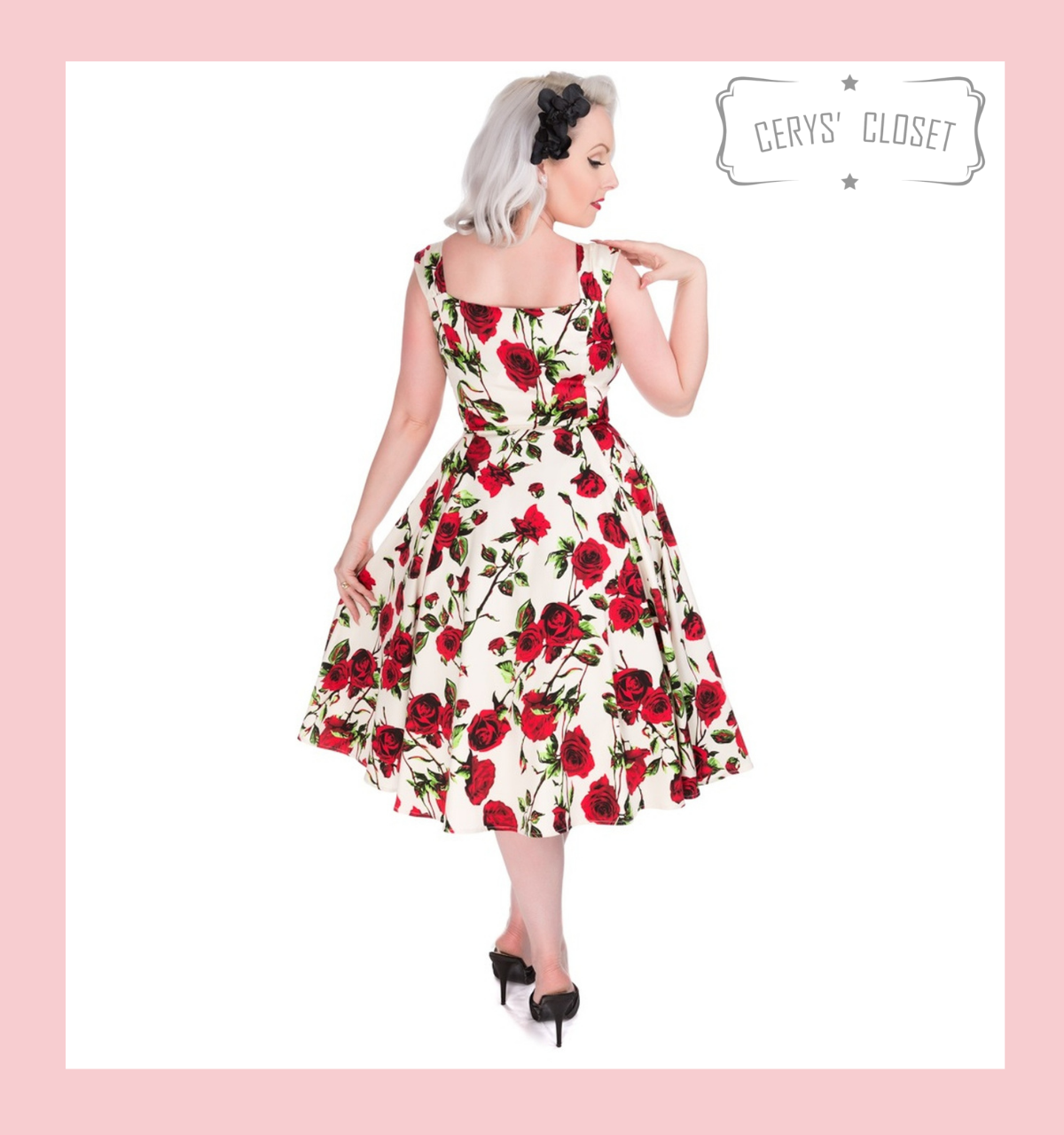 Floral 50s Vintage Inspired Swing Dress 
