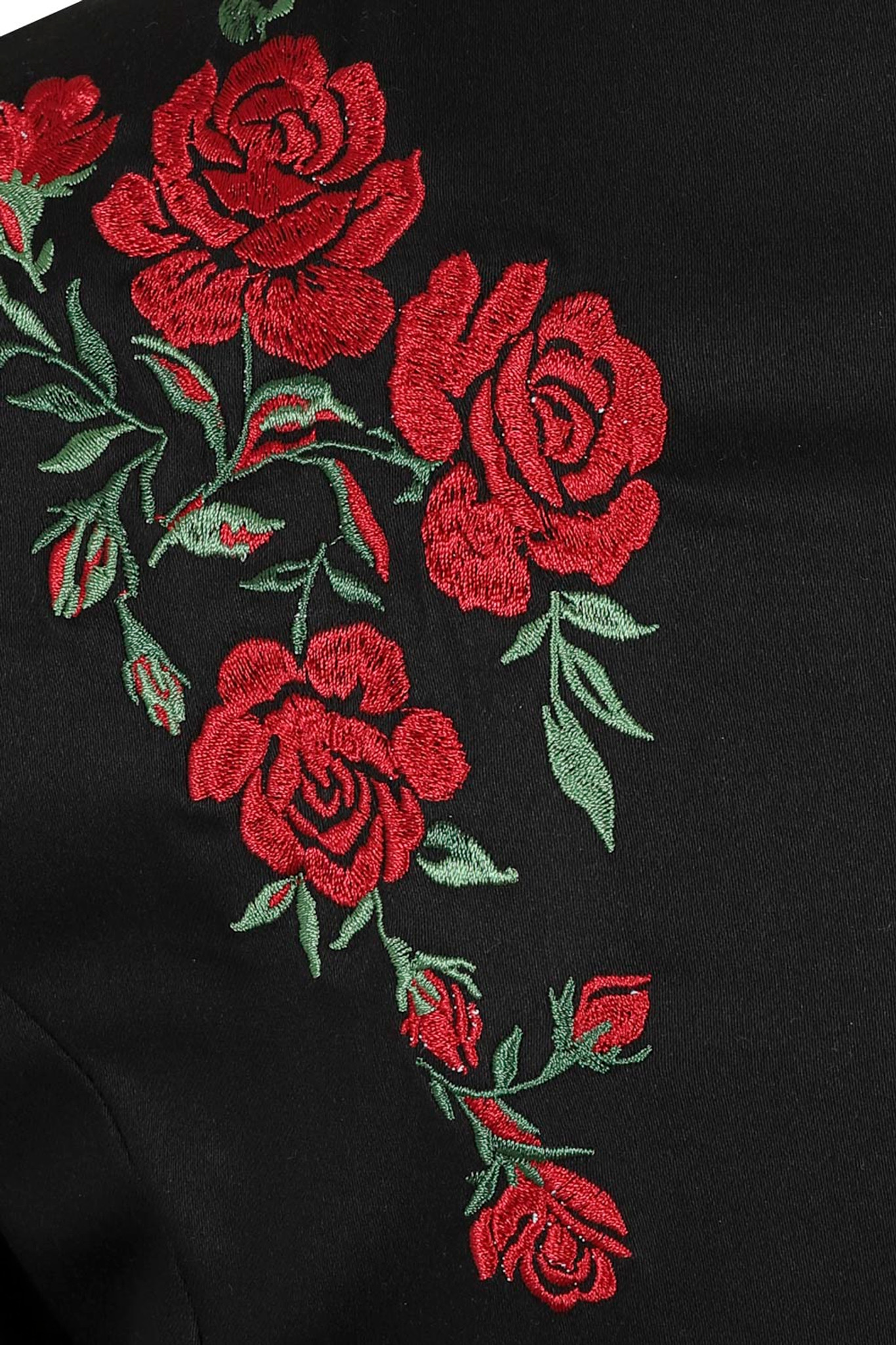 black dress with red roses Big sale ...