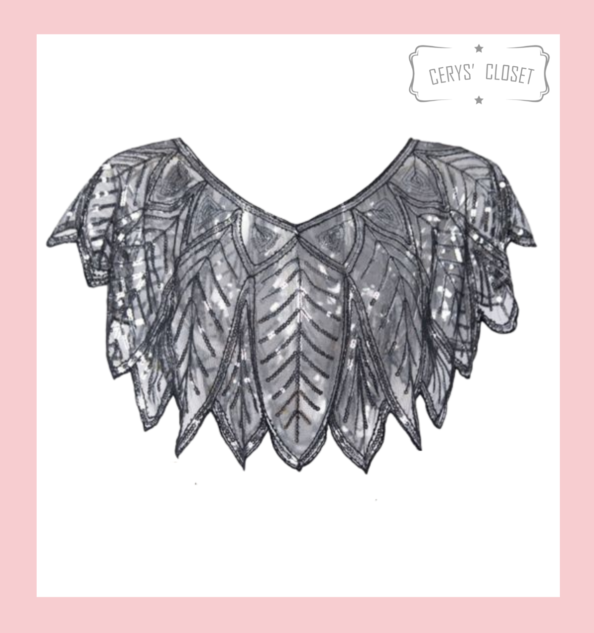 1920s Inspired Sequin and Beaded Cape 