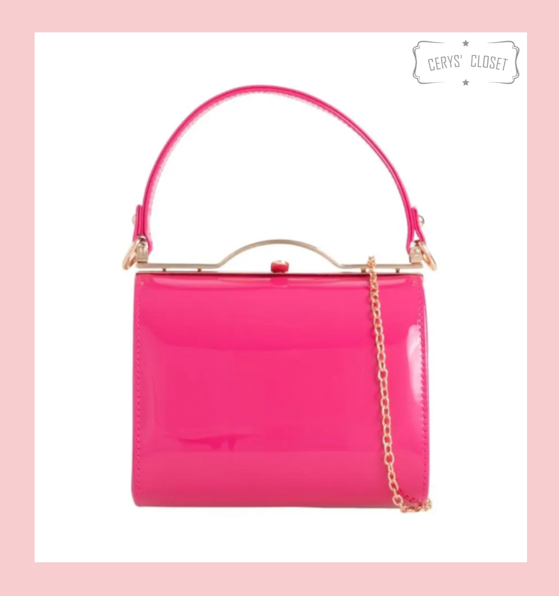 VERSACE JEANS COUTURE Logo Compact Crossbody Bag - Hot Pink