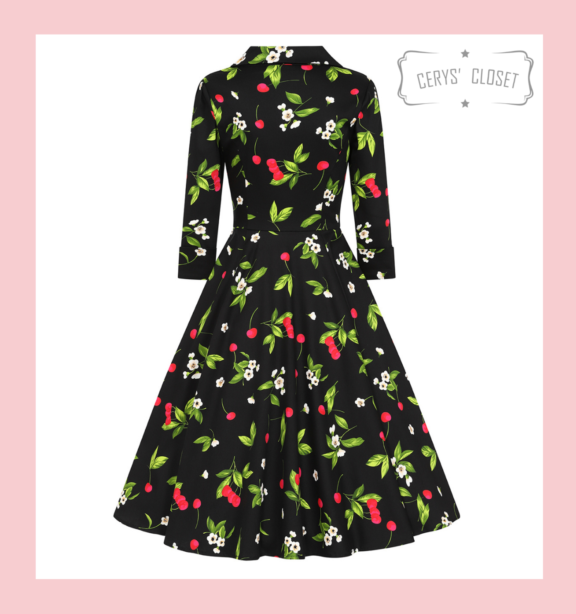 Laura Swing Coat in Black in Black - Hearts & Roses London