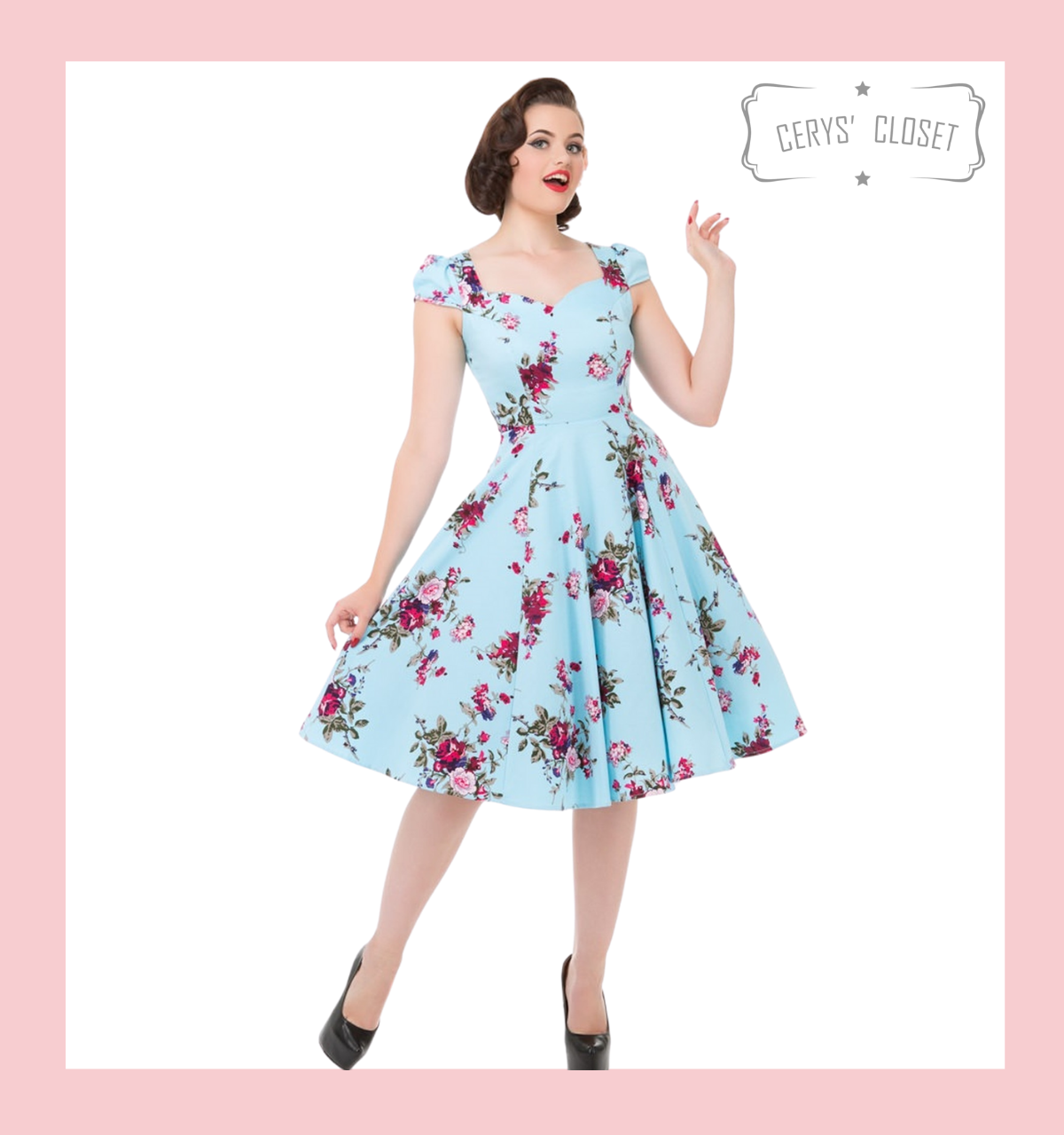 patterned swing dress