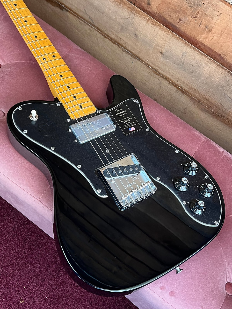 Fender American Vintage II 1977 Telecaster Custom Electric Guitar - Black