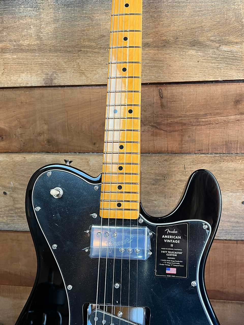 Fender American Vintage II 1977 Telecaster Custom Electric Guitar - Black