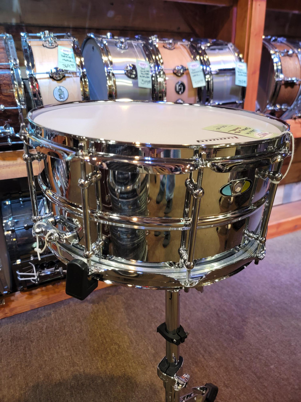 Ludwig Supralite 6.5x14 Polished Steel Snare Drum