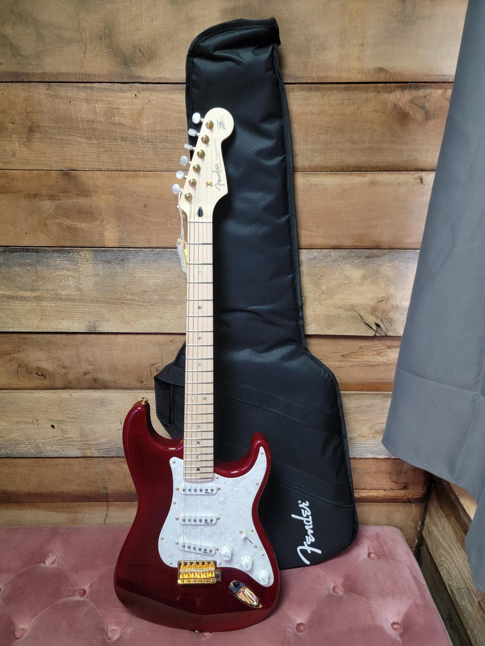 ギター Fender Stratocaster MIJ Fender MIJ Richie Kotzen Signature Stratocaster - Transparent Red