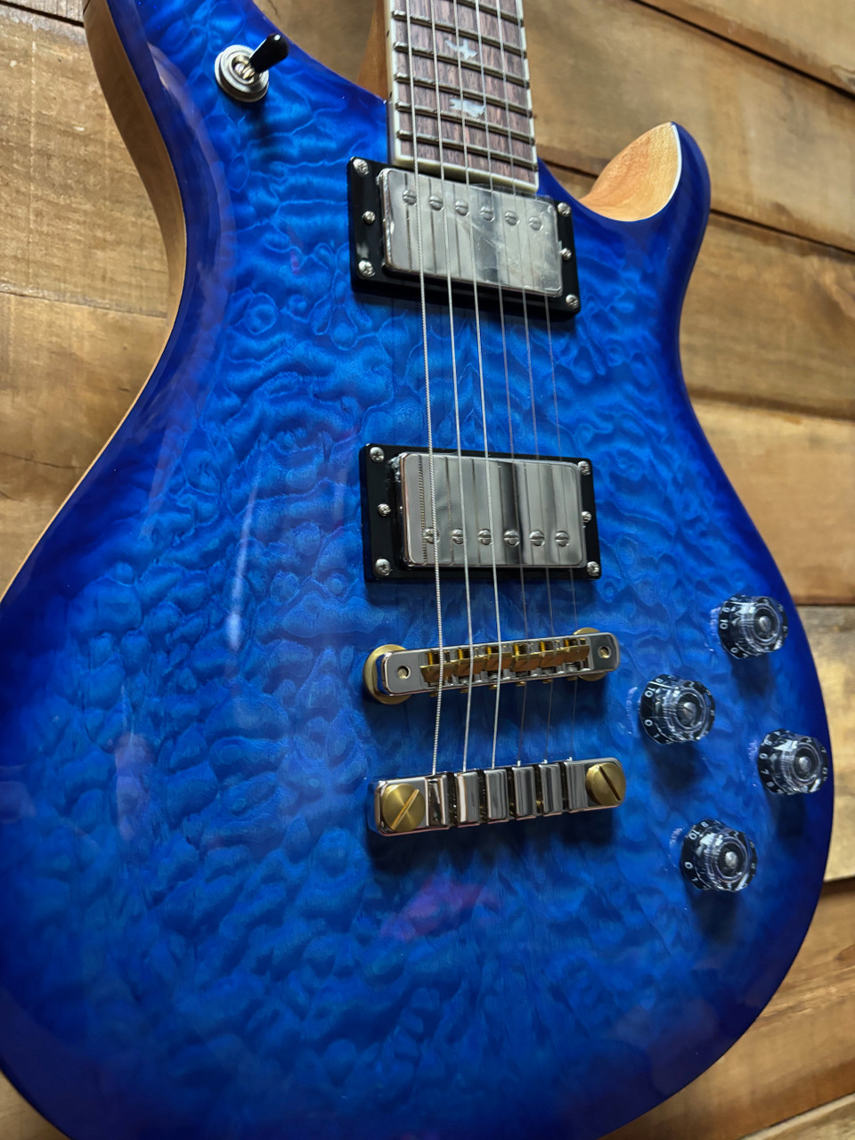 PRS SE McCarty 594 Quilt Faded Blue Burst w/bag