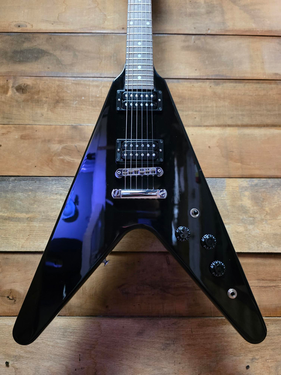 2023 Gibson USA 80's Flying V (Pre-Owned) - Black w/ Hard Case