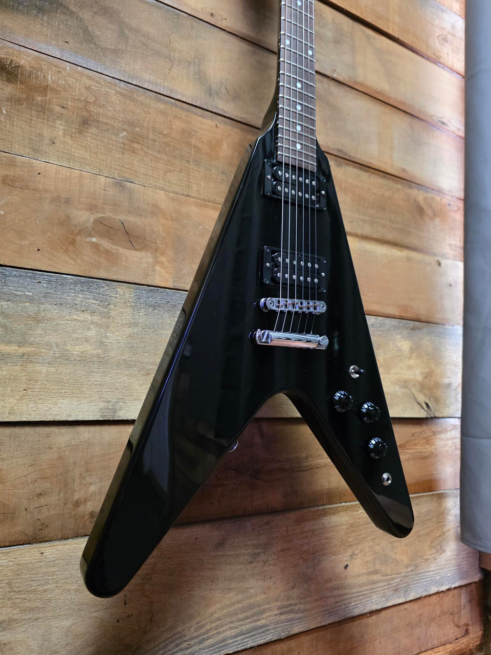 2023 Gibson USA 80's Flying V (Pre-Owned) - Black w/ Hard Case