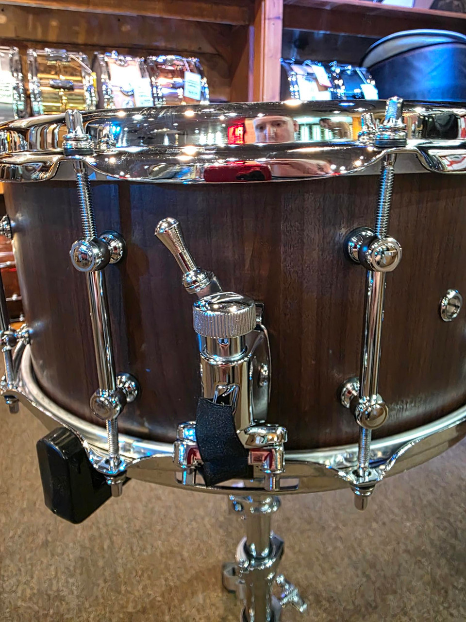 Tama S.L.P. G-Walnut 6.5x14 Snare Drum - Matte Black Walnut