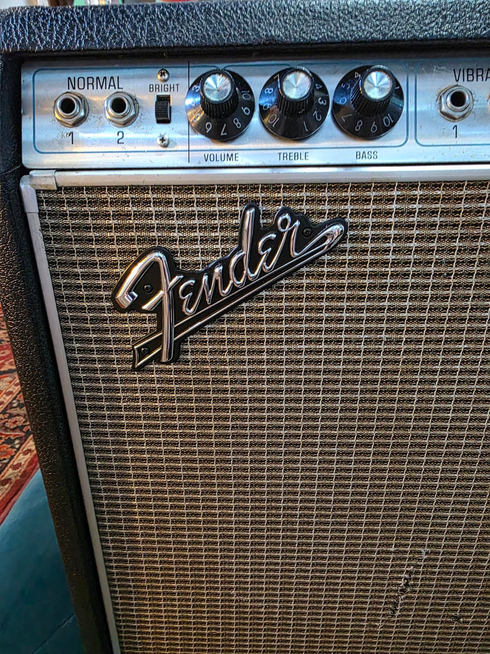 Vintage Fender 1968/69 Vibrolux Silverface Drip Edge Amplifier