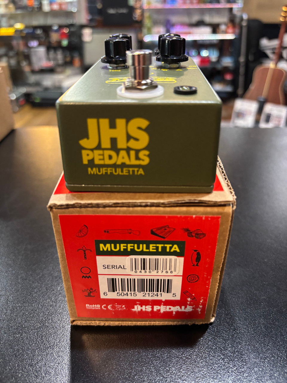JHS Pedals MUFFULETTA 箱付 美品 JHS PEDALS Muffletta Jhs Muffuletta Army Green Overdrive