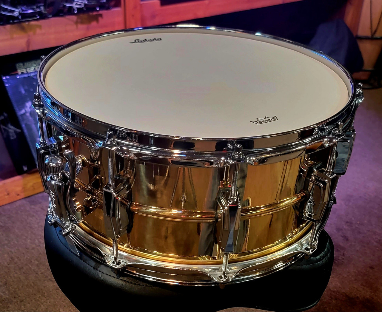 Ludwig Supraphonic LB552 6.5x14 10-Lug Bronze Snare - Moms Music