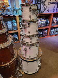 Dixon Spark Birch 5pc Acoustic Drum Shell Pack - Waves White Wrap