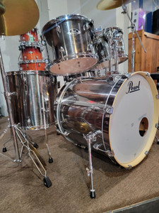 Pearl Export 5pc Drum Kit (Pre-Owned) - Chrome w/ Hardware & Cymbals Pearl Export 5pc Drum Kit (Pre-Owned) - Chrome w/ Hardware & Cymbals