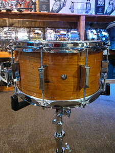 Pork Pie 7x14 Cherry Bibinga Snare Drum (Pre-Owned)