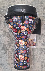 Meinl Percussion Jumbo Djembe - 10 inch, Day of the Dead with Matching Head